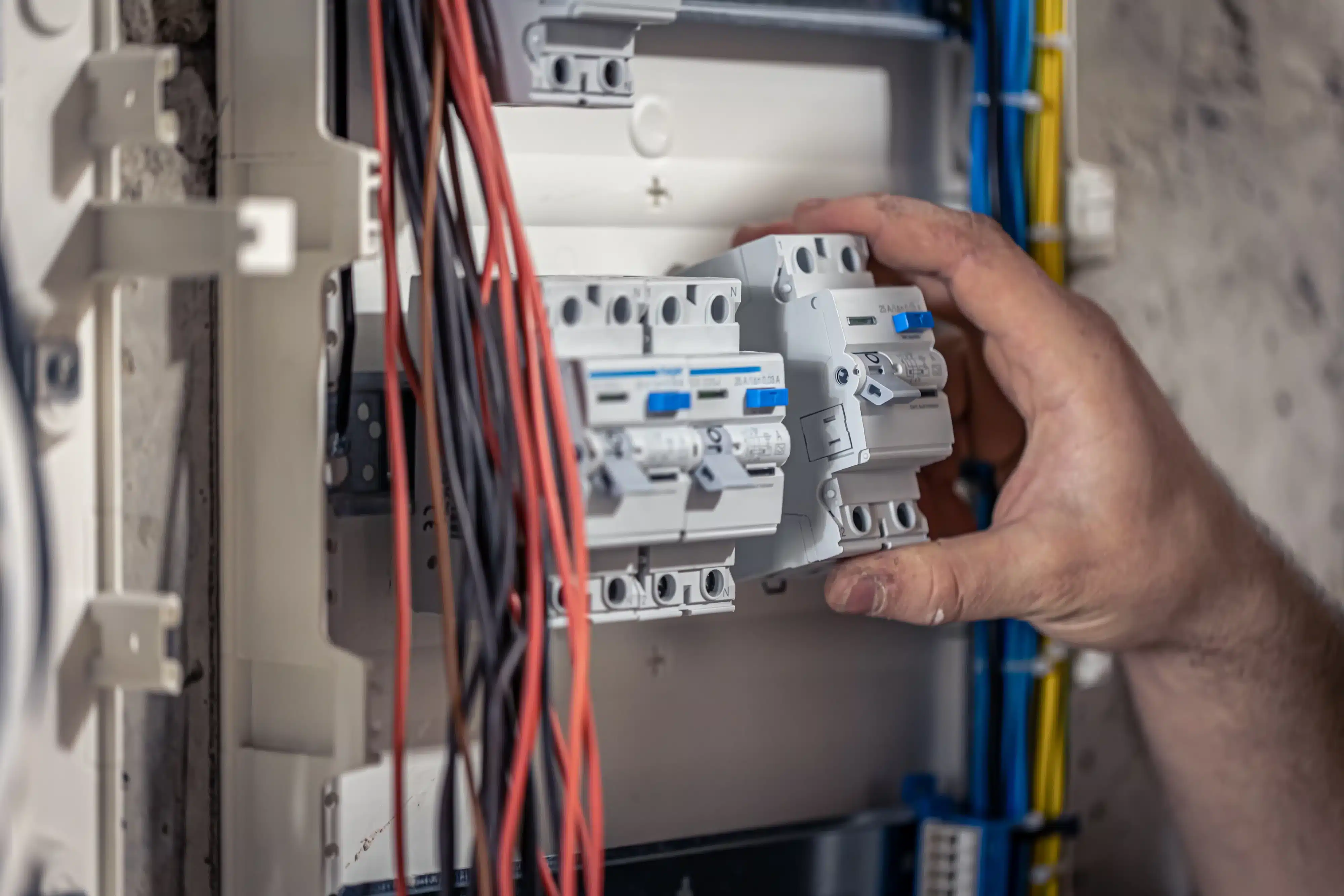 Électricien intervenant en urgence après une panne électrique