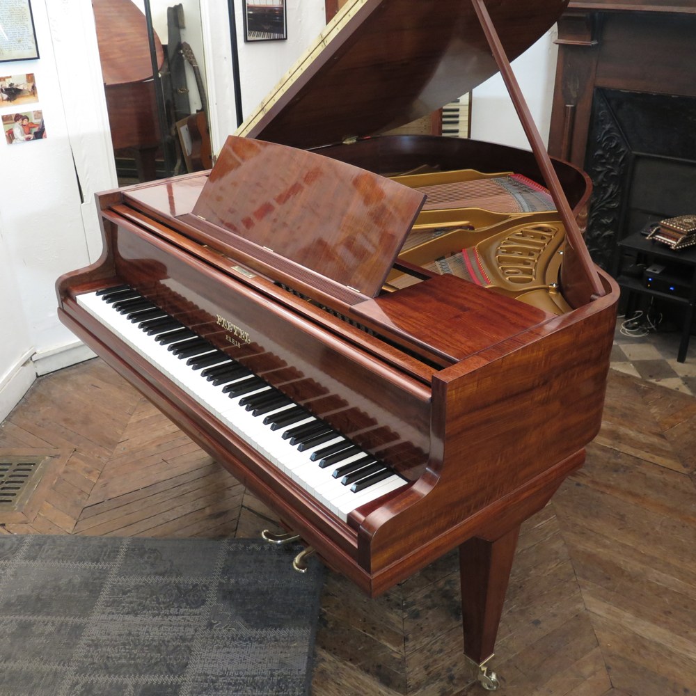 Expert évaluant un piano ancien lors d'une estimation à domicile à Pontarlier
